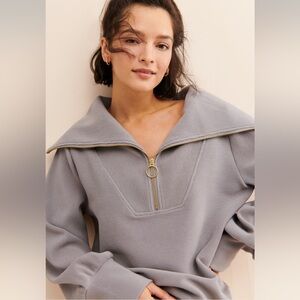 Varley Vine half zip EUC in grey